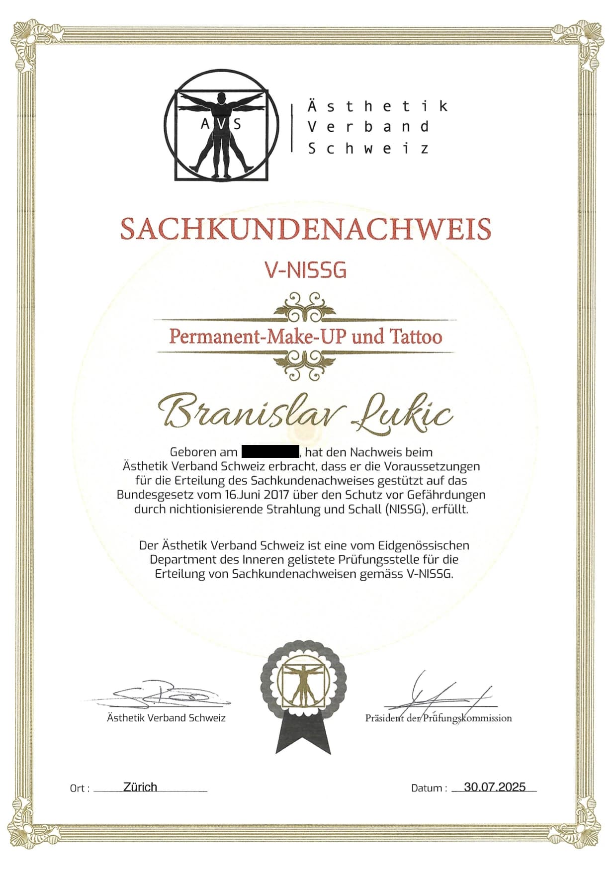 V-NISSG Advanced Certificate